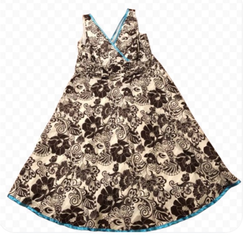 Dress Womens 18W Plus Fit & Flair Midi Rockabilly Signature ROBBIE BEE Perfect